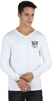 SayItLoud Graphic Print Men's V-neck White T-Shirt