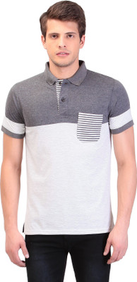 

TAG-7 Solid Men Polo Neck White T-Shirt