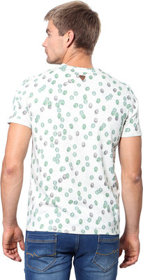 

SF Jeans by Pantaloons Printed Men's Round Neck Grey T-Shirt, Ecru melange