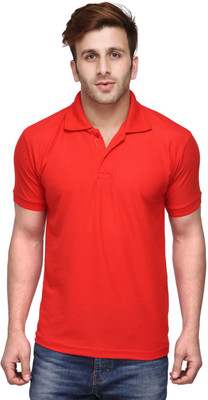 

Koolpals Solid Men Polo Neck Red T-Shirt