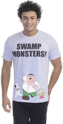 

Family Guy Printed Men's Round Neck Grey T-Shirt, Grey mel.