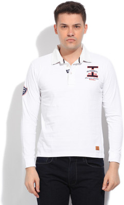 

Integriti Solid Men's Polo Neck White T-Shirt