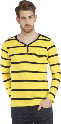 

Rockhard Striped Men's Henley Multicolor T-Shirt