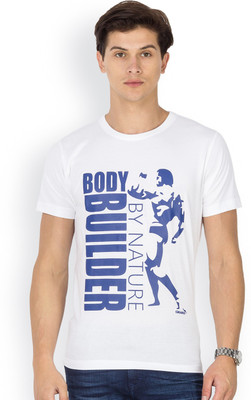 

Kingaroo Printed Men's Round Neck White T-Shirt