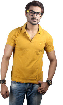 

Spur Solid Men's Polo Neck Yellow T-Shirt, Mustard