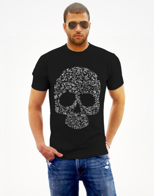

Monzter Popcornz Graphic Print Men's Round Neck Black T-Shirt