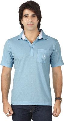

Valeta Solid Men's Polo Neck Light Blue T-Shirt, Sky blue