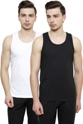 

Casual Tees Solid Men's Round Neck White, Black T-Shirt(Pack of 2, Black;white