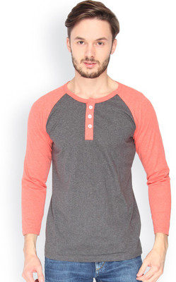 

Campus Sutra Solid Men Round Neck Grey T-Shirt, Charcoal melange