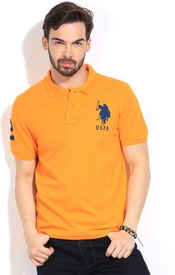 

U.S. Polo Assn. Solid Men's Polo Neck Yellow T-Shirt