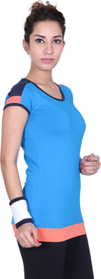 

Proline Solid Women's Round Neck Blue T-Shirt