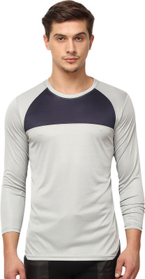 

Campus Sutra Solid Men Round Neck Grey T-Shirt