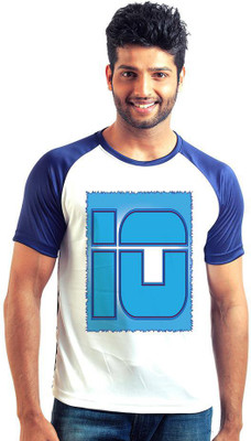 

6th Cross Graphic Print Men's Round Neck Multicolor T-Shirt, Navy blue;white