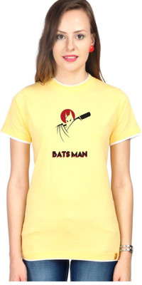 

Campus Sutra Solid Women's Round Neck Yellow T-Shirt