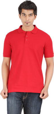 

Ap'pulse Solid Men' Polo Neck Red T-Shirt