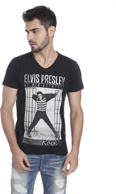 

Jack & Jones Graphic Print Men's Round Neck Black T-Shirt