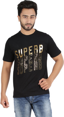 

Checkers Bay Printed Men's Round Neck Black T-Shirt