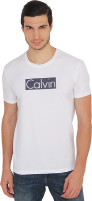 

Calvin Klein Solid Men's Round Neck White T-Shirt