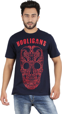 

Checkers Bay Printed Men's Round Neck Dark Blue T-Shirt, Navy
