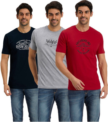 

Fritzberg Solid Men's Round Neck Multicolor T-Shirt(Pack of 3