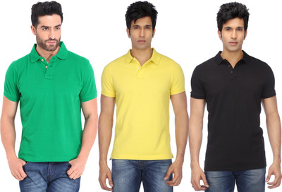Concepts Solid Men Polo Neck Multicolor T-Shirt