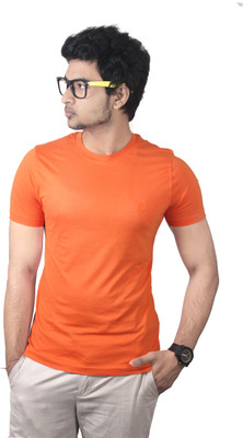 

Spur Solid Men' Round Neck Orange T-Shirt