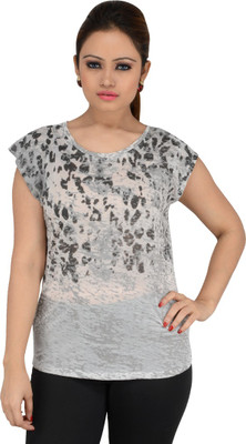 

Download Apparel Printed Women's Round Neck Grey T-Shirt