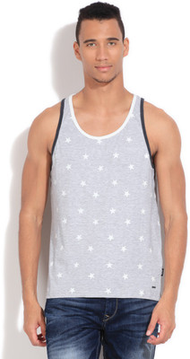 

Indicode Printed Men's Round Neck Grey T-Shirt, 913