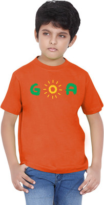 

Tantra Boys Graphic Print Cotton T Shirt(Orange, Pack of 1), Rust
