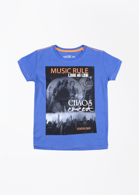 62% OFF on Status Quo Cubs Boys Printed T Shirt(Blue, Pack of 1)