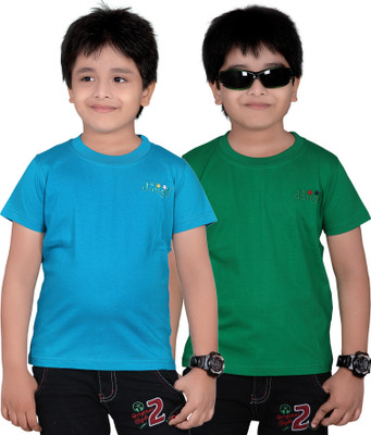 

FabTag - Dongli Boys Solid T Shirt(Green, Pack of 2