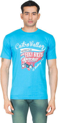 

Winfield Printed Men's Round Neck Blue T-Shirt