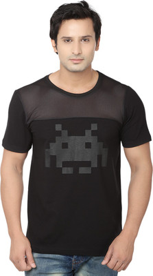 

Fugazee Lifestyle Printed Men's Round Neck Black T-Shirt