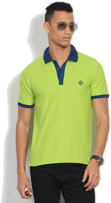 

Global Nomad Solid Men's Polo Neck Green T-Shirt, Lime