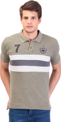 

TAG-7 Solid Men Polo Neck Green T-Shirt