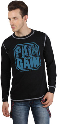 

SayItLoud Printed Men's Round Neck Black T-Shirt
