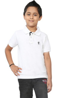 

The Cotton Company Boys Solid T Shirt(White, Pack of 1