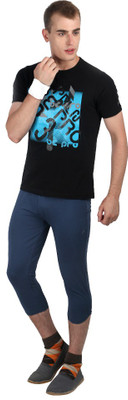 

Proline Solid Men's Round Neck Black T-Shirt, Bk