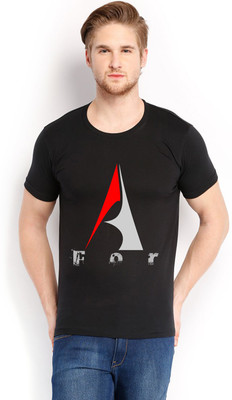 

Trendster Printed Men's Round Neck Black T-Shirt