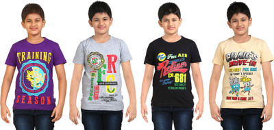

FabTag - Dongli Boys Printed T Shirt(Multicolor, Pack of 4, Combo color