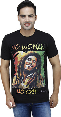 Teenstees Printed Men Round Neck Black T-Shirt Teenstees Printed Men Round Neck Black T-Shirt