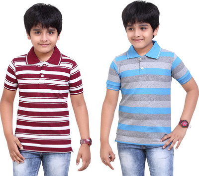 

Dongli Boys Printed T Shirt(Maroon, Pack of 2), Multicolor