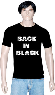 

Tshirt.in Graphic Print Men's Round Neck Black T-Shirt, Jet balck