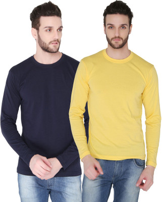 

Joke Tees Solid Men's Round Neck Dark Blue, Gold T-Shirt(Pack of 2, Gold yellow;navy blue