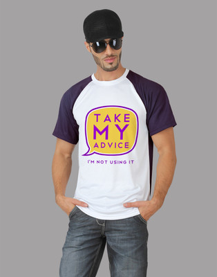 

Trionic Printed Men's Round Neck Purple T-Shirt, Deep purple