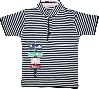 

Pepito Boys Striped Cotton T Shirt(Multicolor, Pack of 1