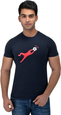 

Surly Printed Men's Round Neck Blue, Red T-Shirt