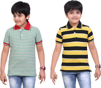 

Dongli Boys Printed T Shirt(Green, Pack of 2), Multicolor
