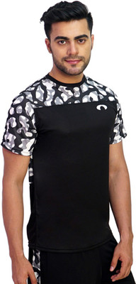 

Arcley Solid, Printed Men's Round Neck Black T-Shirt