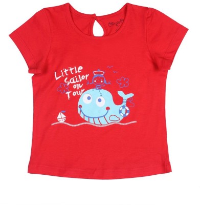

Chirpie Pie by Pantaloons Girls Graphic Print T Shirt(Red